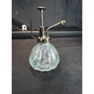 Vintage Perfume Spritzer Sprayer Succulents Mister Clear Glass Bottle Plunger